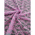 Nylon Cotton Rayon Star Pattern Cord Lace Fabric
